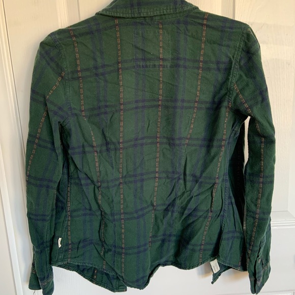 Garage, Green Long sleeve Plaid Shirt, Size: X Small - Picture 2 of 3